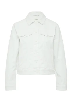 Damen s.Oliver Kurze Jeansjacke mit angedeuteten Brusttaschen