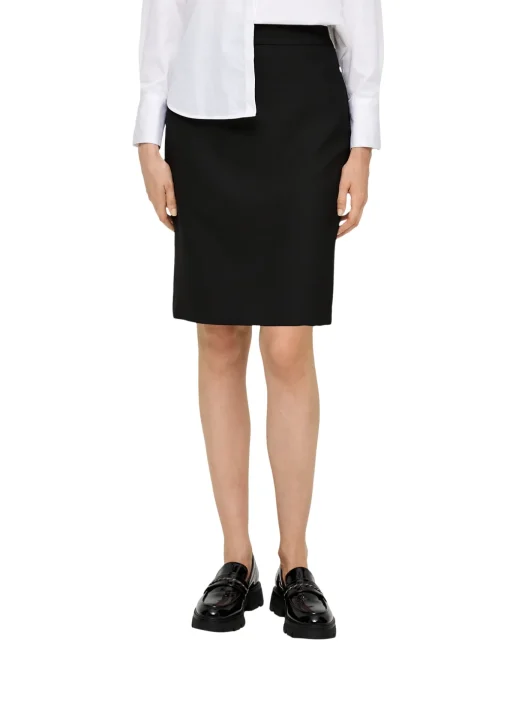 Damen s.Oliver BLACK LABEL Kurzer Rock aus Viskosemix