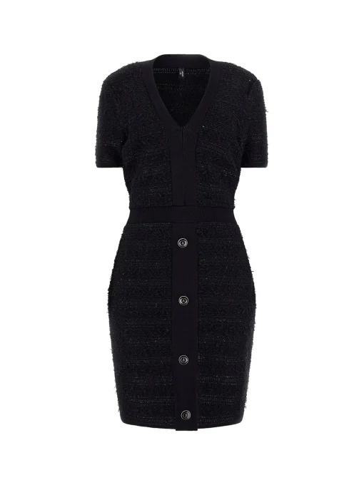 Damen Marciano by Guess Kurzes Bouclé-Strickkleid