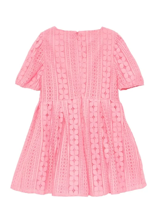 Kinder s.Oliver Kurzes Kleid aus Spitze mit elastischen Bündchen an den Ärmeln