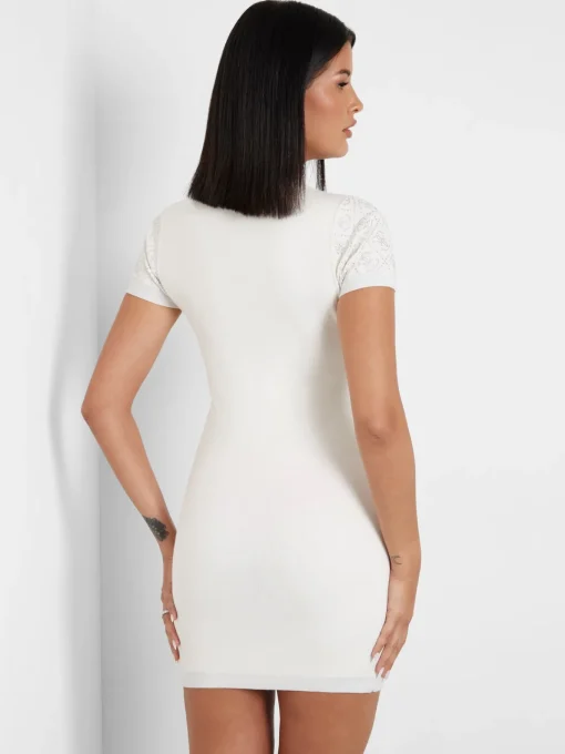 Damen GUESS Kurzes Kleid 4g-Logo strass