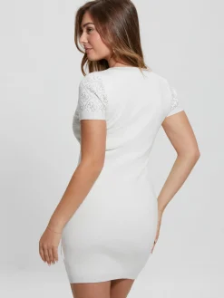 Damen GUESS Kurzes Kleid 4g-Logo strass