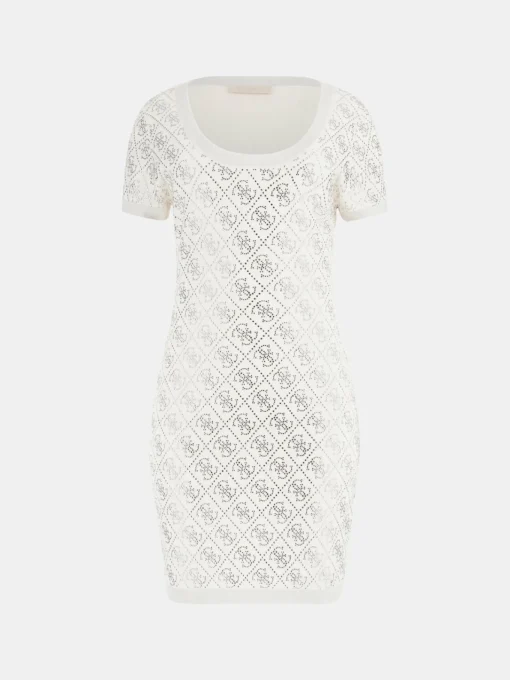 Damen GUESS Kurzes Kleid 4g-Logo strass