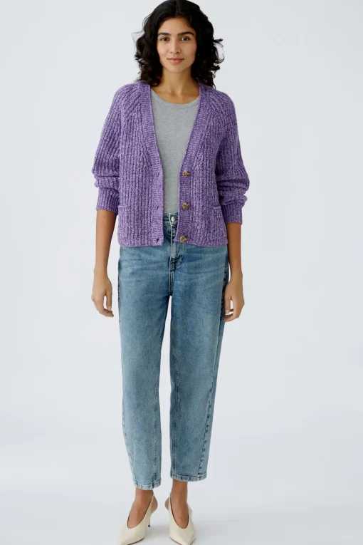Damen Oui LAFONYA Strickjacke Baumwollmischung