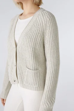 Damen Oui LAFONYA Strickjacke Baumwollmischung