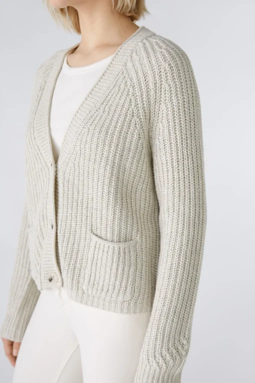 Damen Oui LAFONYA Strickjacke Baumwollmischung