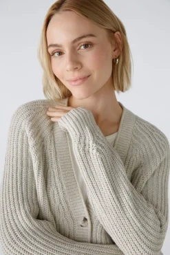 Damen Oui LAFONYA Strickjacke Baumwollmischung