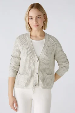 Damen Oui LAFONYA Strickjacke Baumwollmischung