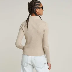 Damen G-Star Langarm Poloshirt Slim