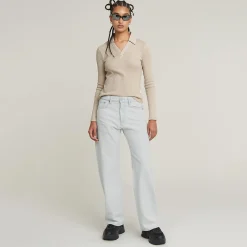 Damen G-Star Langarm Poloshirt Slim