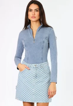 Damen Hugo Blue Langarmshirt