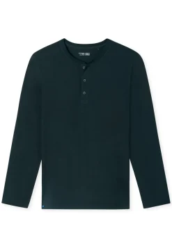 Herren Schiesser Langarmshirt Knopfleiste
