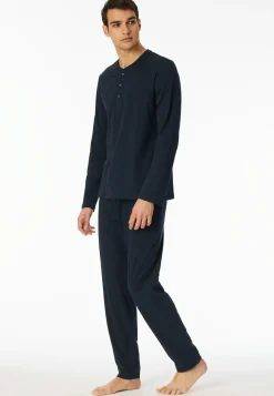 Herren Schiesser Langarmshirt Knopfleiste