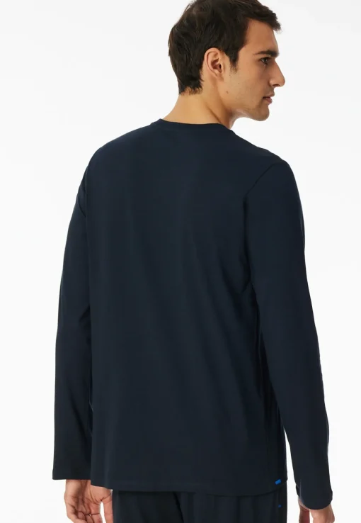Herren Schiesser Langarmshirt Knopfleiste