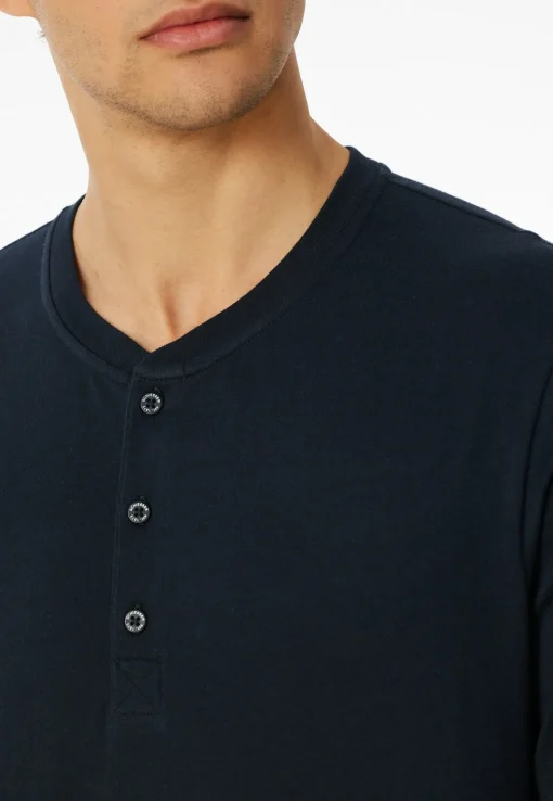 Herren Schiesser Langarmshirt Knopfleiste