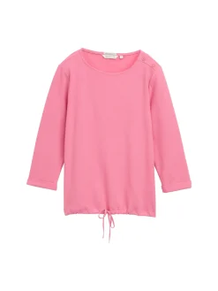 Damen Tom Tailor Langarmshirt mit Knopf Details