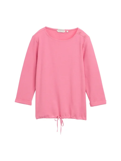 Damen Tom Tailor Langarmshirt mit Knopf Details