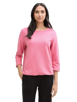 Damen Tom Tailor Langarmshirt mit Knopf Details