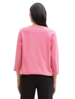 Damen Tom Tailor Langarmshirt mit Knopf Details