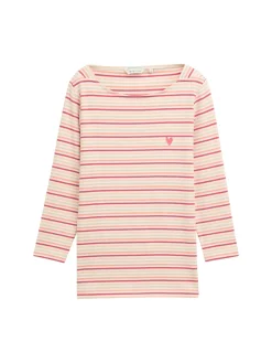 Damen Tom Tailor Langarmshirt mit Streifenmuster
