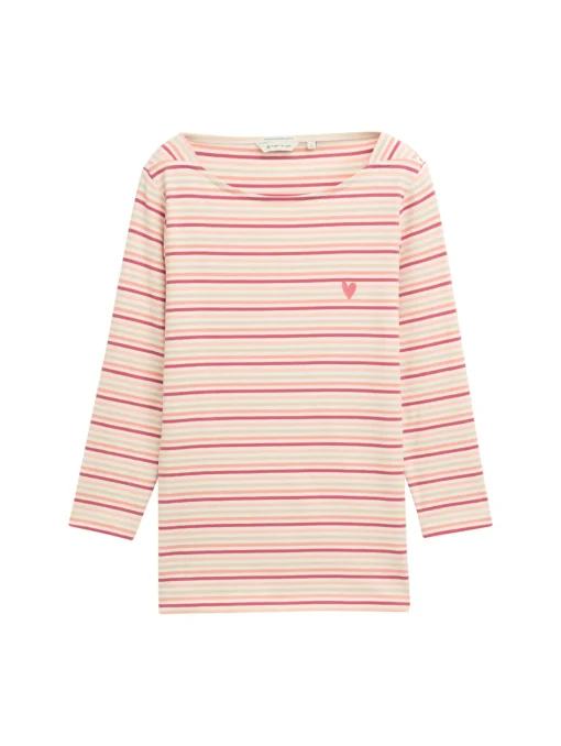 Damen Tom Tailor Langarmshirt mit Streifenmuster