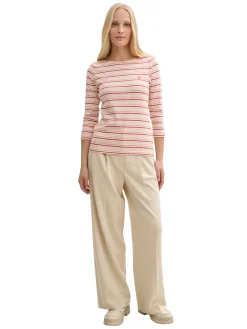 Damen Tom Tailor Langarmshirt mit Streifenmuster