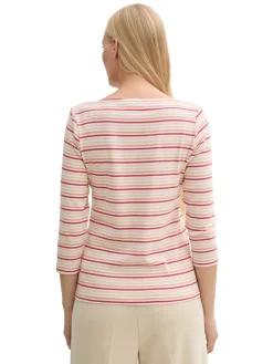 Damen Tom Tailor Langarmshirt mit Streifenmuster