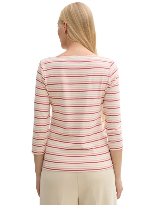 Damen Tom Tailor Langarmshirt mit Streifenmuster