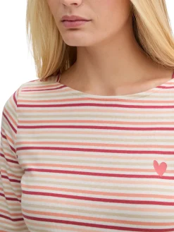 Damen Tom Tailor Langarmshirt mit Streifenmuster