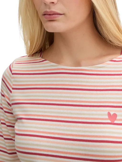 Damen Tom Tailor Langarmshirt mit Streifenmuster
