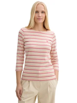 Damen Tom Tailor Langarmshirt mit Streifenmuster