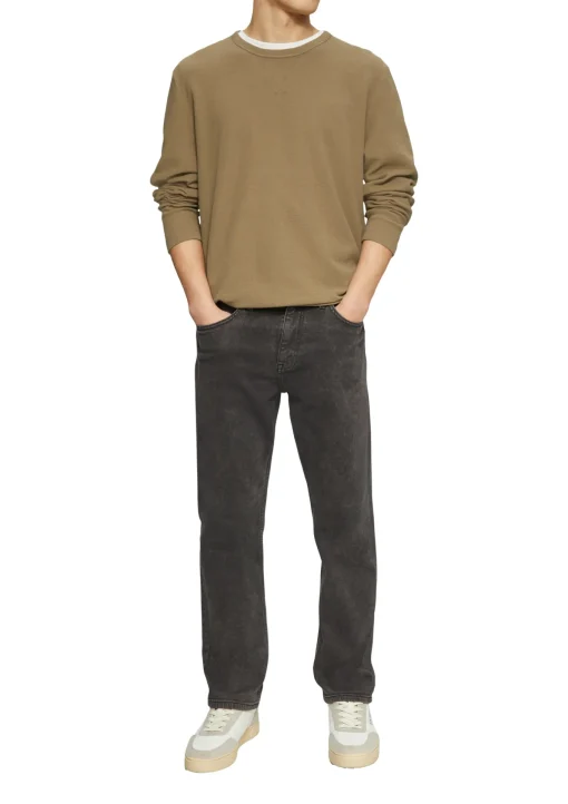Herren s.Oliver Langarmshirt mit Waffelstruktur
