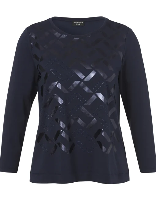Damen Via Appia Due Langarmshirt Rundhals