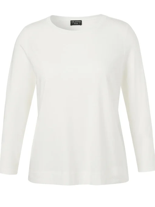 Damen Via Appia Due Langarmshirt U-Boot-Ausschnitt