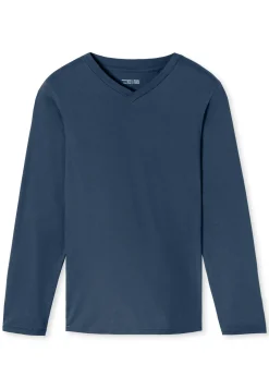 Herren Schiesser Langarmshirt V-Ausschnitt