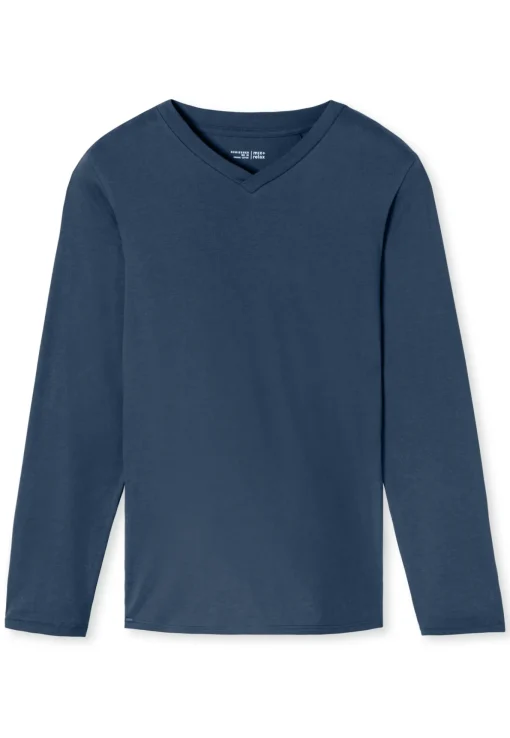Herren Schiesser Langarmshirt V-Ausschnitt