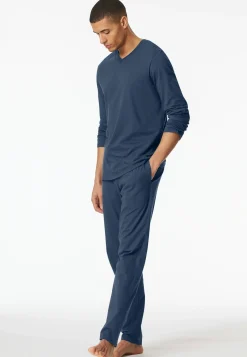 Herren Schiesser Langarmshirt V-Ausschnitt