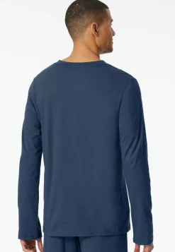 Herren Schiesser Langarmshirt V-Ausschnitt