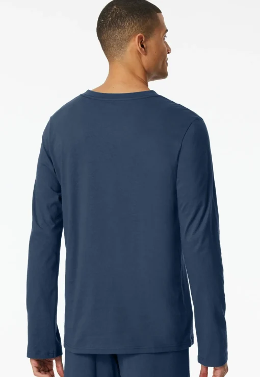 Herren Schiesser Langarmshirt V-Ausschnitt