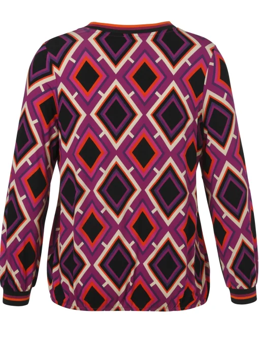 Damen Via Appia Due Langarmshirt V-Ausschnitt