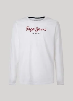 Herren Pepe Jeans Langarm-T-Shirt