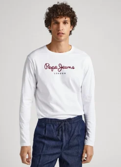 Herren Pepe Jeans Langarm-T-Shirt