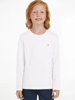 Kinder Tommy Hilfiger Langarm-T-Shirt aus Bio-Baumwolle