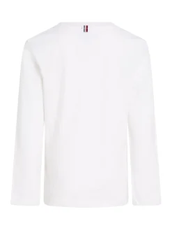 Kinder Tommy Hilfiger Langarm-T-Shirt aus Bio-Baumwolle