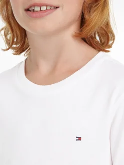 Kinder Tommy Hilfiger Langarm-T-Shirt aus Bio-Baumwolle