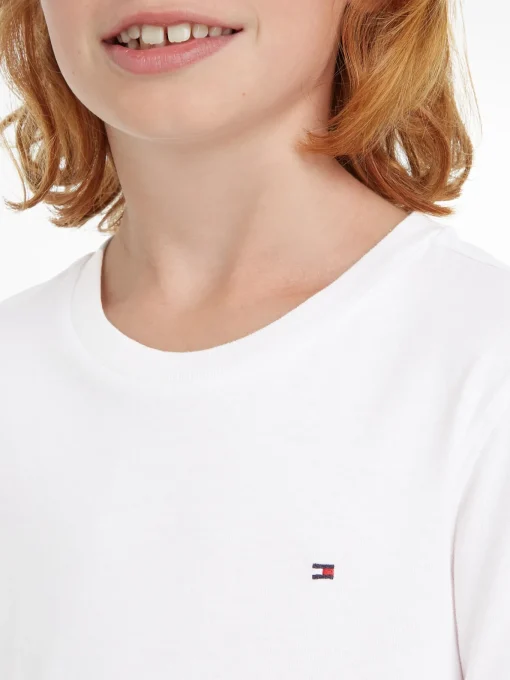 Kinder Tommy Hilfiger Langarm-T-Shirt aus Bio-Baumwolle