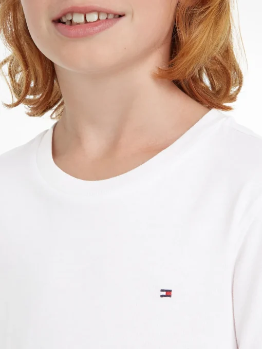 Kinder Tommy Hilfiger Langarm-T-Shirt aus Bio-Baumwolle