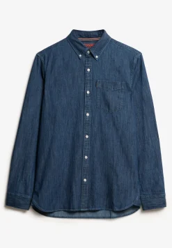 Herren Superdry Langärmeliges Essential Jeanshemd