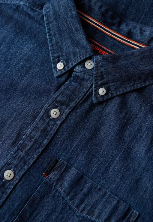 Herren Superdry Langärmeliges Essential Jeanshemd