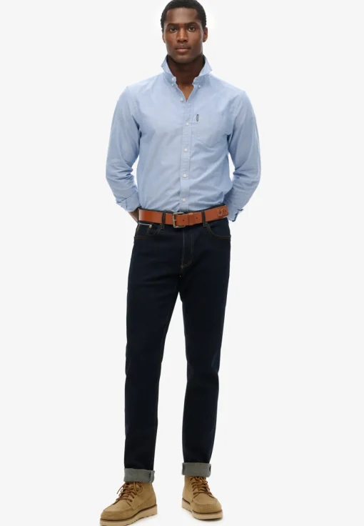 Herren Superdry Langärmeliges Essentials Oxfordhemd